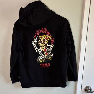 Bundle 2 for $30! Vans Black Hoodie with Red & White Flame Logo Kids L